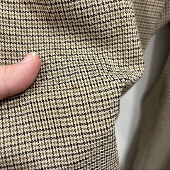 Michael Kors Grammercy Fit Herringbone Trouser Pants Tan Brown Size 8 - Picture 4 of 9